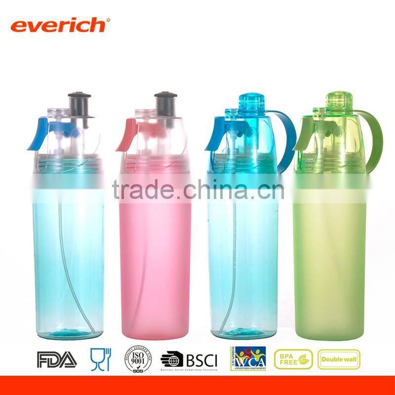 500ml Creative Outdoor Sports Portable Summer Spray Plastic Water Bottle