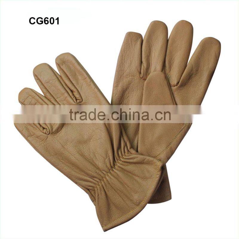 Soft protection heat resistance cowhide leather gloves for ladies