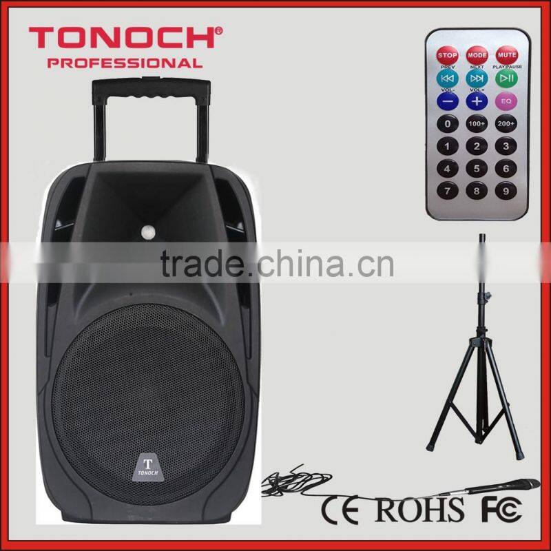 Best Seller 10 Inch 100W Karaoke Speakers With Two VHF Microphone