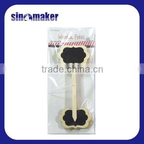 Mini chalkboard wooden message blackboard with stick pokes various shapes