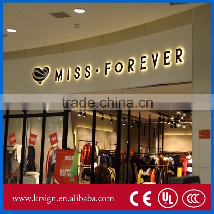 3d led acrylic Back lit channel letter advertising signs