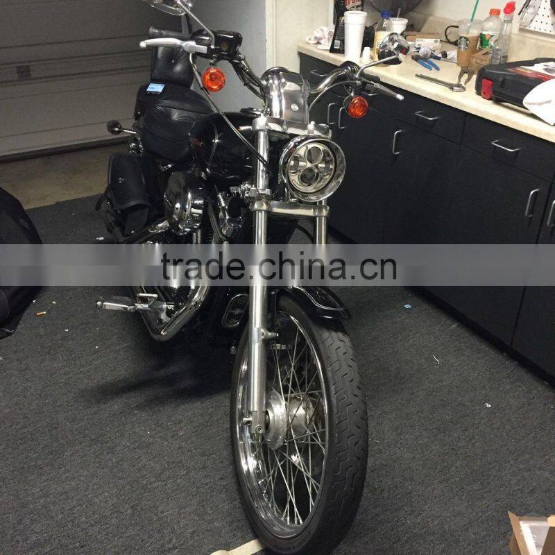 5-3/4" MOTORCYCLE LED Chrome 5.75 PROJECTOR LIKE DAYMAKER HEADLAMP for Harley Davidson