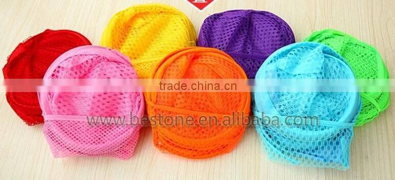 Mesh Folding Colorful Laundry Clothes Basket