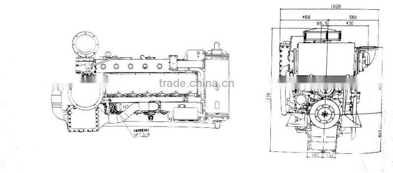 Yuchai YC6MJ Series Marine Diesel Engine(220hp-450HP)