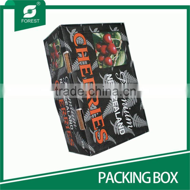 TWO PIECES CORRUGATED FRESH FRUITS PACKAGING BOXES WITH OFFSET PRINT