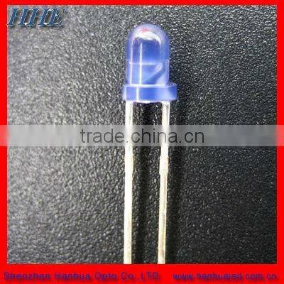 3mm blue diffused 3.0-3.4v dip leds