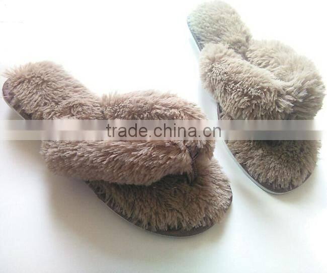 plush ladies flip flop slipper