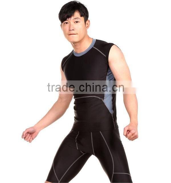 Gym Sport Cycling Tights Shirts & Shorts Men Male Compression