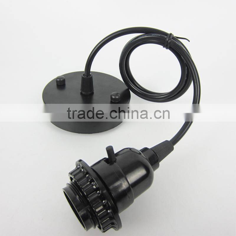 E26 Bakelite Hanging Lamp With Metal Ceiling Rose