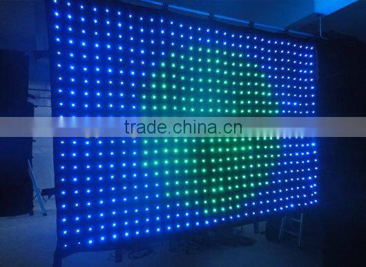 P10 2X3M Concert backdrops stage fashion foldable led video cloth/led fabric vision curtains