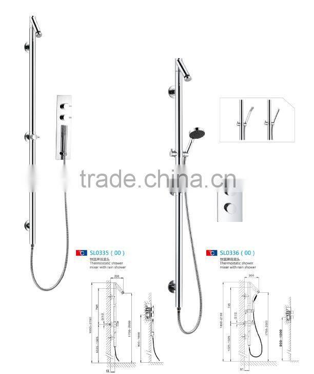 Bathroom Shower Water Mixer with Vernet Thermostatic Cartridge