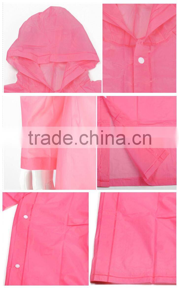 adult portable long size hooded clear reusable raincoat clear pvc raincoat