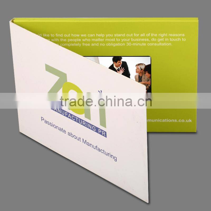 2016 the newest invitation lcd video greeting card,lcd video brochure card
