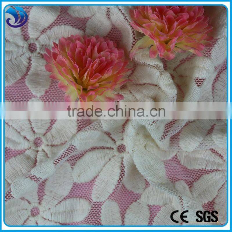 Top quality nylon net mesh Cotton embroidery fancy flower embroidery fabric