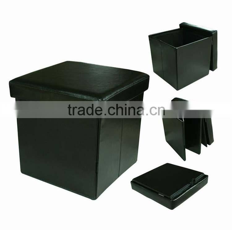 home furniture storage stool leather folding ottoman