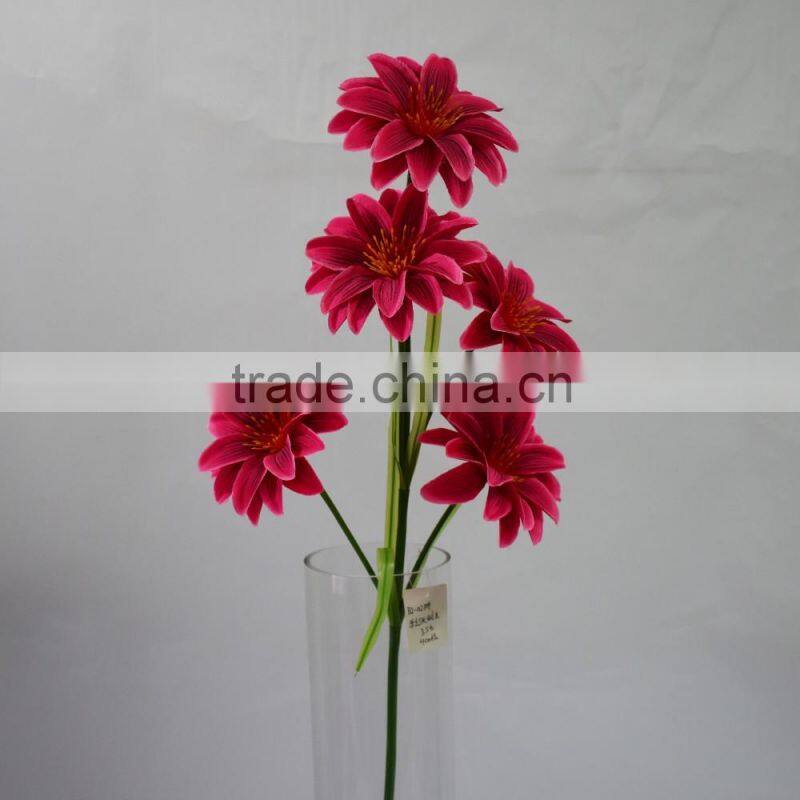 cheap silk fabric dahlia flower 5 heads