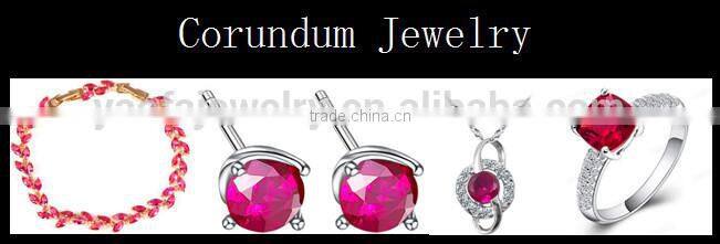 wholesale price 5# triangle shape lab created corundum ruby gemstone