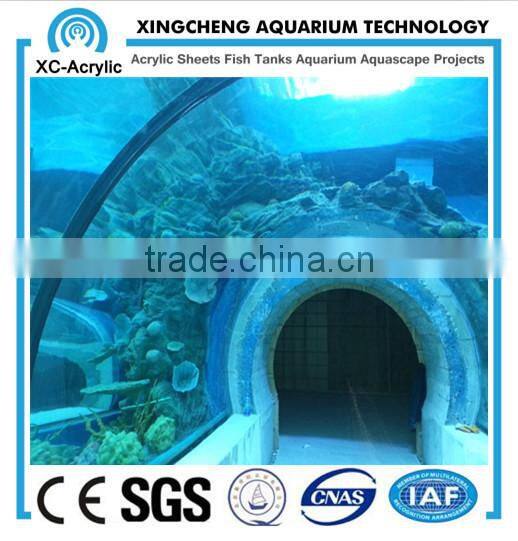 highly transparent of the acrylic/plastic tunnel