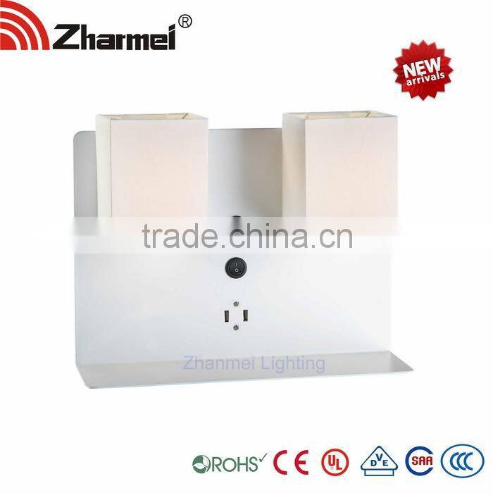 Two switch and USB charger Modern Wall Lamp,bedside lamp