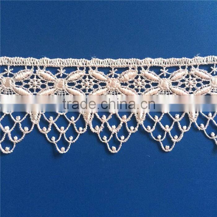 Soft polyester white lace fabric market in dubai for dress