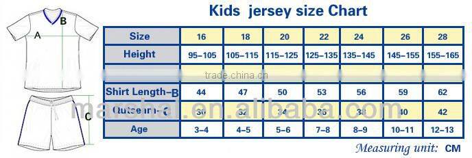 China sport children football wholesale blank t shirts