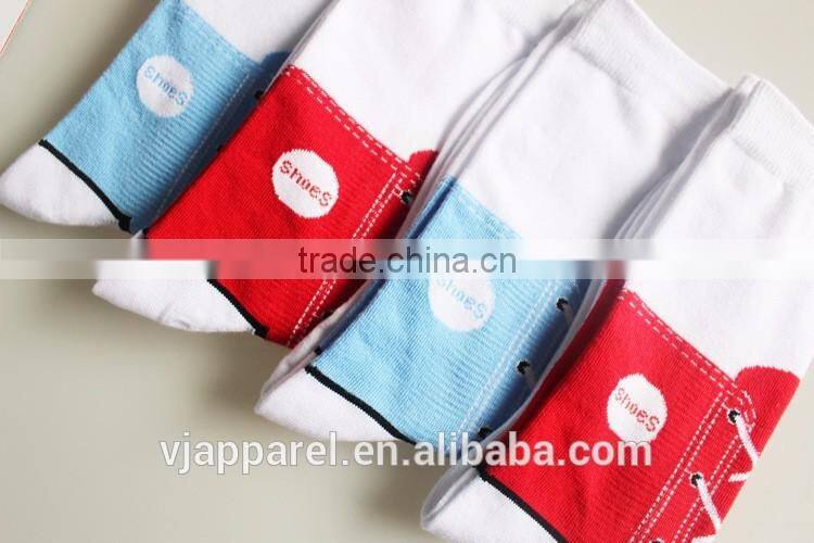 Customized Sports Combed Cotton Silly Sneaker Socks, Crew Silly Sneaker Socks, Make Your Own Socks