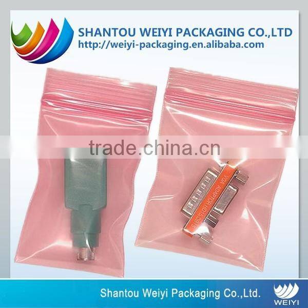 waterproof tamper proof seal pe anti-static bag with zipper