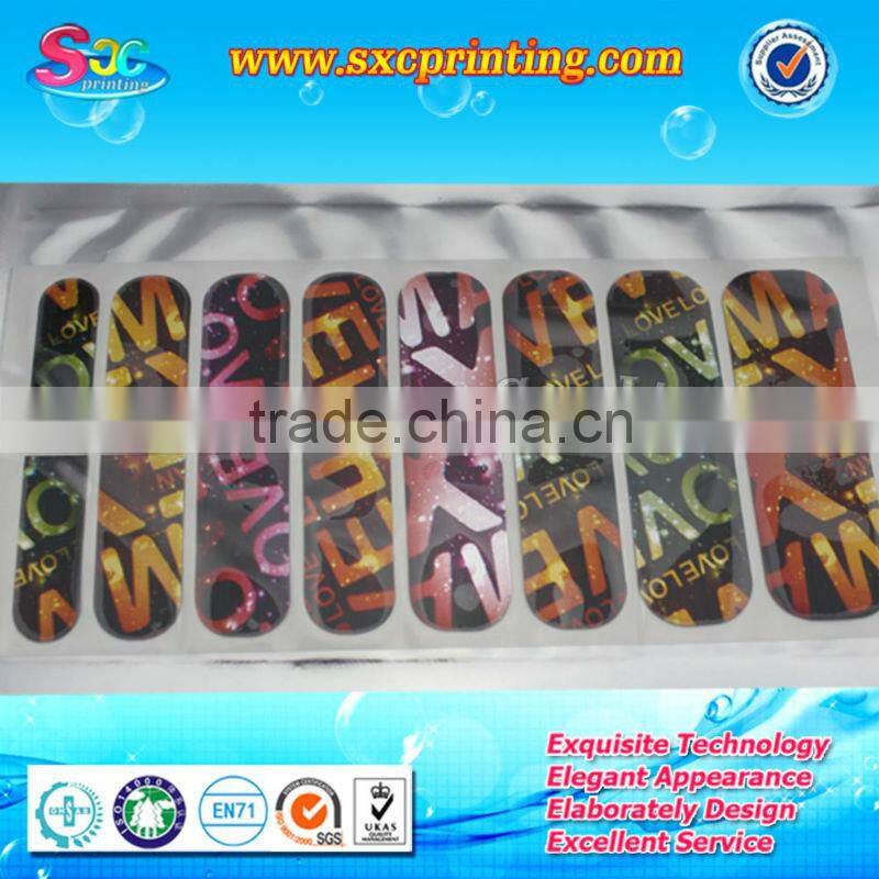 Professional design custom nail stickers, melody nail stickers