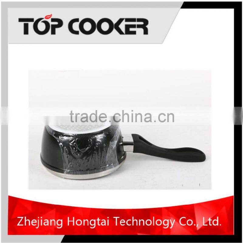 Aluminum pressed ceramic coating sauce pan with lid