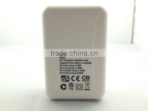HOT multi port usb travel adapter/5v 2a usb power adapter