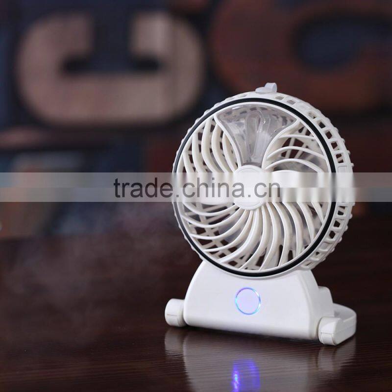 The new mini USB charging beauty spray fan humidification mini fan portable hand held air conditioner fan