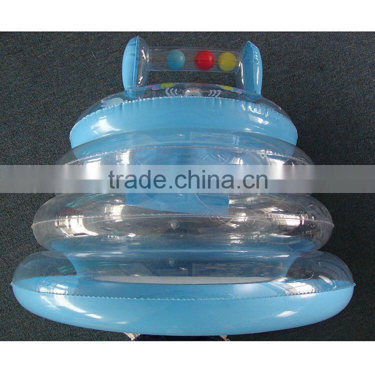 comfort and portable novelty inflatable little arm chair baby stool in blue