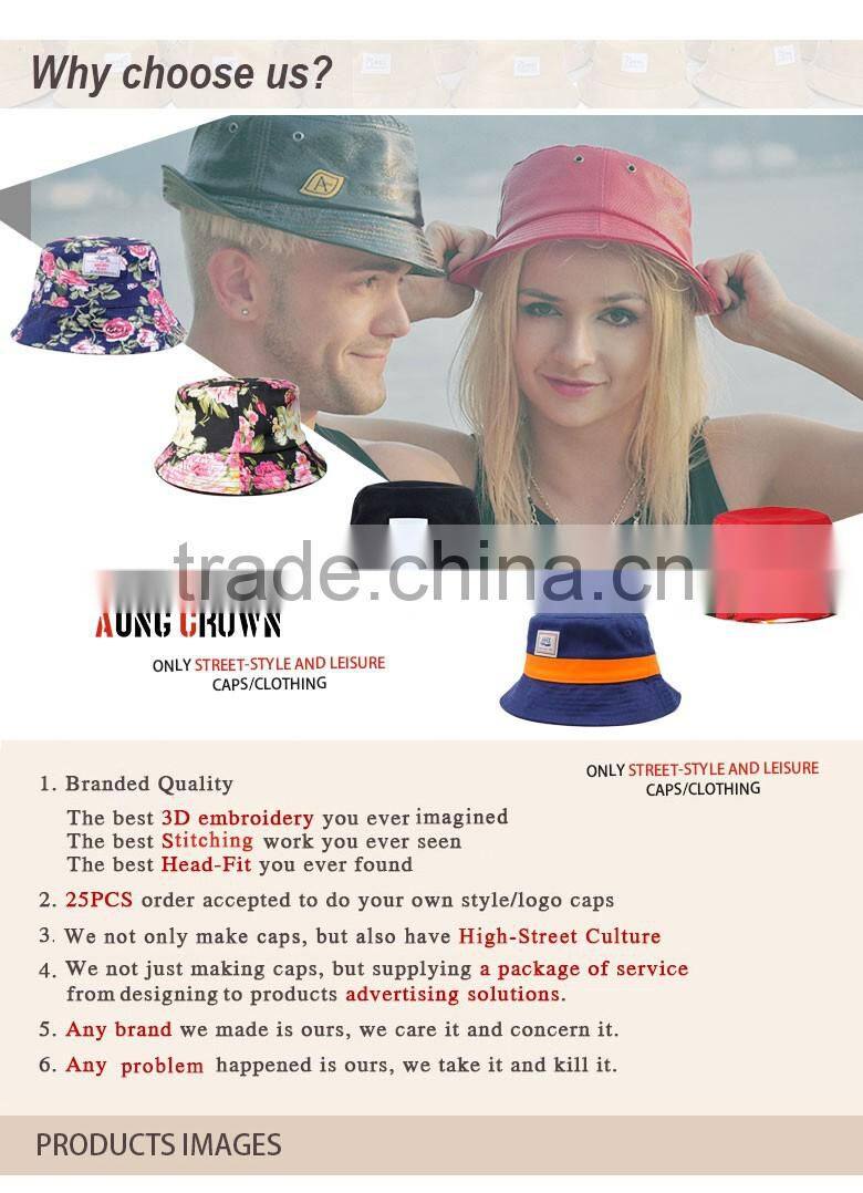 customize printed women summer beach bucket hat