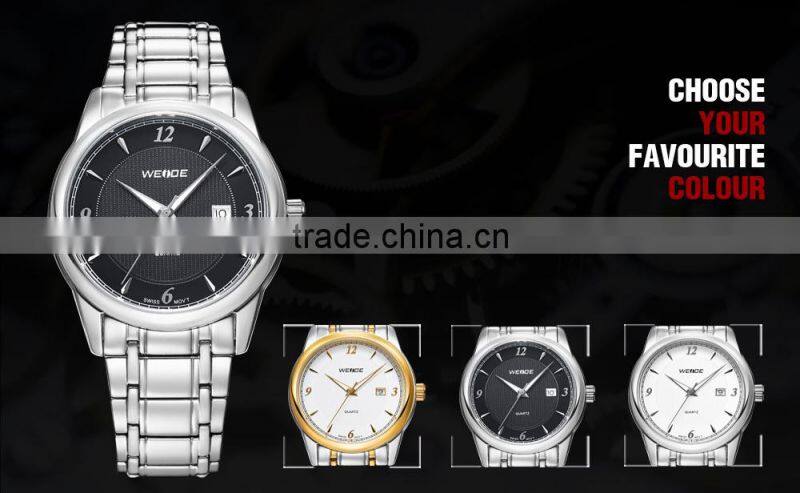 China Brand WEIDE Fashion Full Steel Military Sports Quartz Men Watch 93011GB