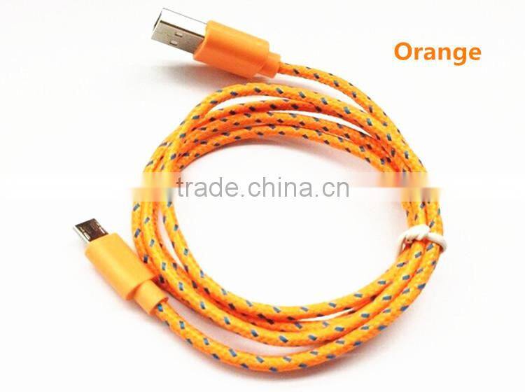 2015 new model braided usb micro cable