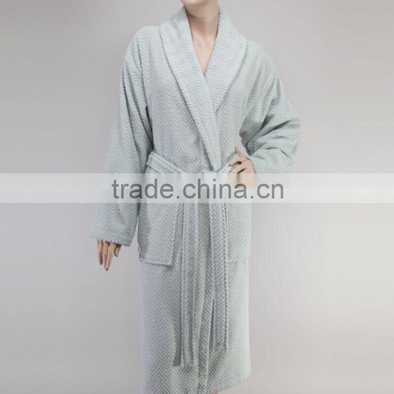 Latest new gown designs elegant egyptian cotton fabric bathrobe