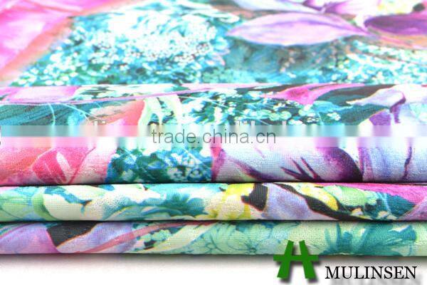 2015 Mulinsen hot sales FDY paper printing jacquard fabric for clothing