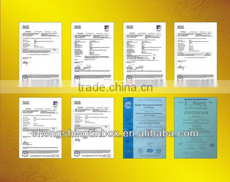 Square tea tin packaging box