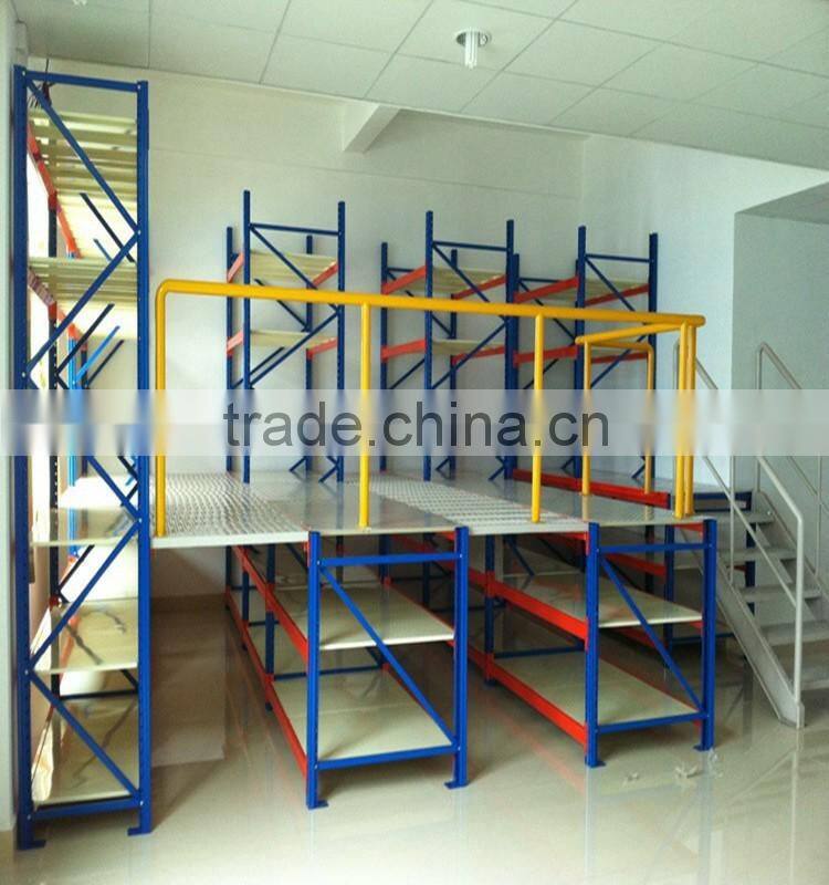 Multi-purpose Adjustable Metal Mezzanine Floor Storage Rack System