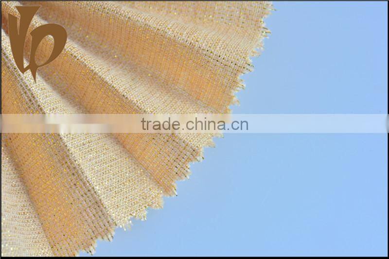 Bright Shiny Linen Cotton Metallic Fabric