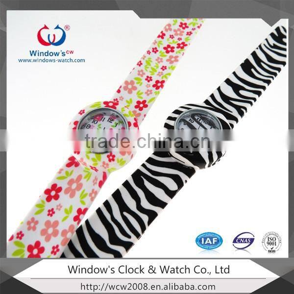 China Watch Factory Colorful Silicone Slap Watch
