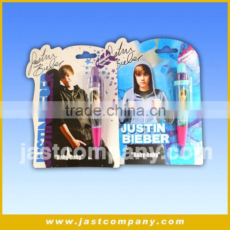 Justin Bieber popular talking ball pen for kids
