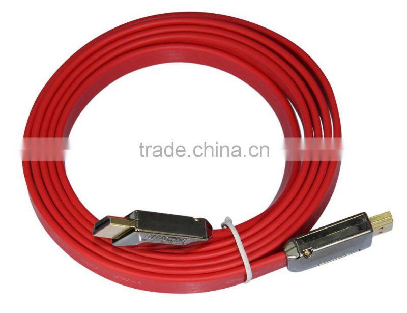 2015 Top Fashion New Arrival 1.4 HDMI Cable High Speed Gold Plated Flat 1080p Hdmi V1.4 Cable 1.8m for Hdtv for Xbox 360 Ps3