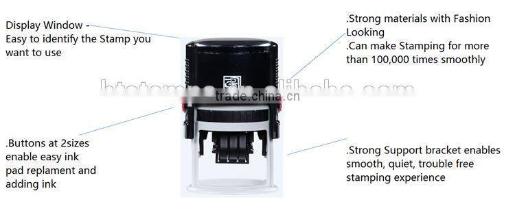Date time stamps automatic numbering self inking round stamp machine