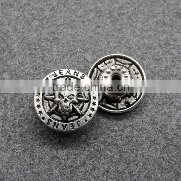 2016 Cool Ghost Face Metal Shank Button