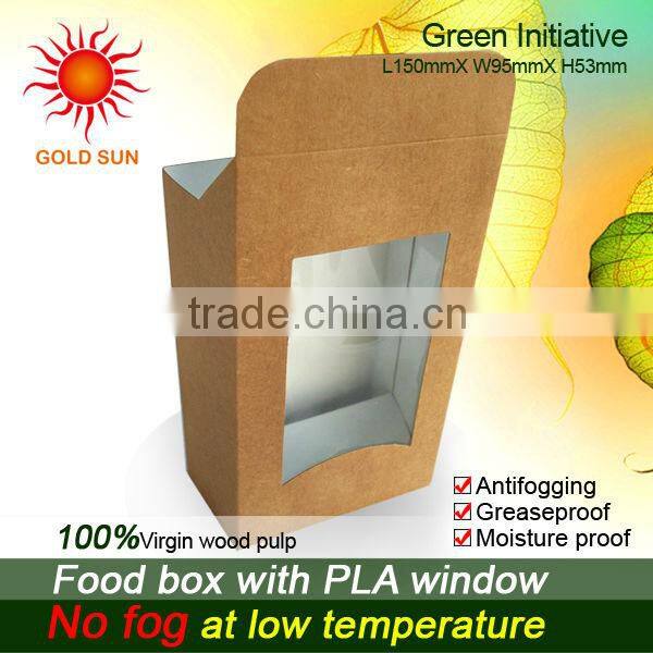 2013 Newest Fast Food Box Packaging With Antifogging Window