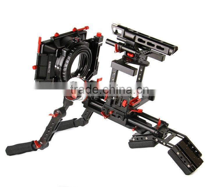 CAME-TV DSLR Cage W/ Hand Grip For GH4 & S ONY A7s & 5D Mark III