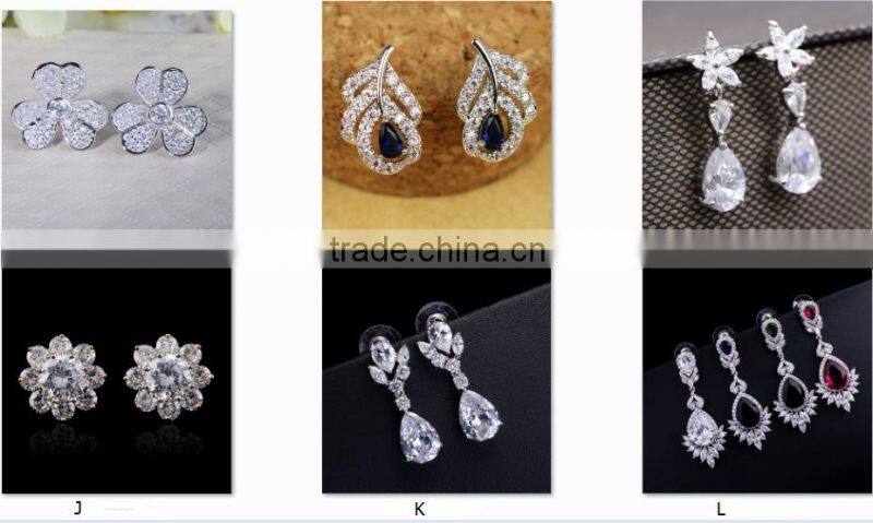 Latest Artificial Diamond Earrings Jewelry Party Wear Custom Fashion Earring