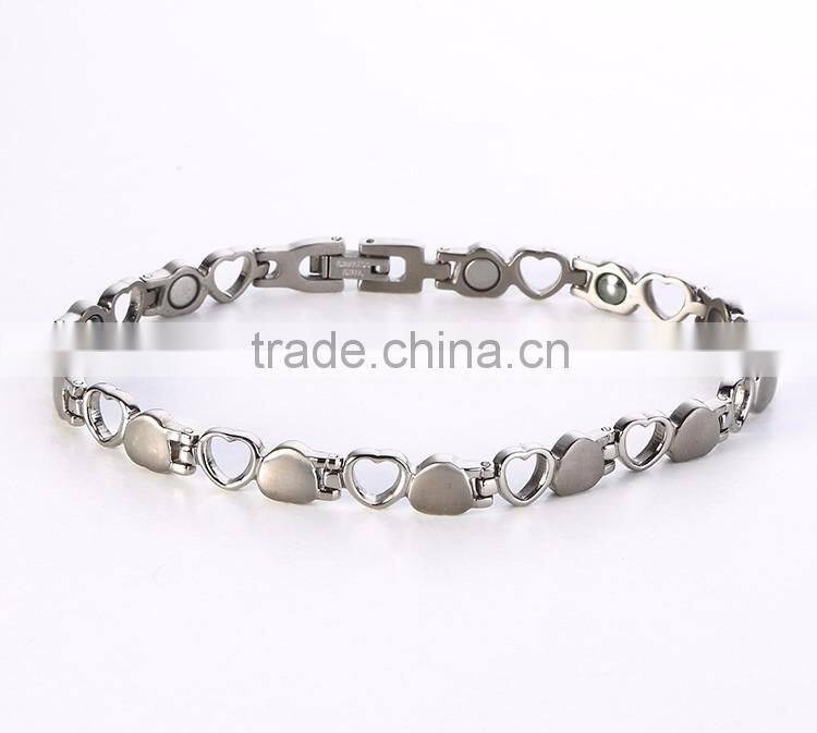 Wholesale China 316l stainless steel metal friendship health bio magnetic pure energy bracelet
