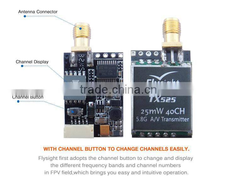 Flysight latest micro TX525 25mW 5.8ghz 40ch video transmitter